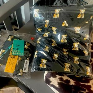 NWT Posh Peanut Fred Teddy Bear 🧸 Mens PJ Set XL and Two Piece PJ 12-18